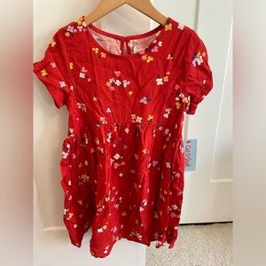 NWT Target Cat & Jack Orange Floral Dress size 5T